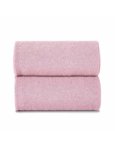Calcetines altos basico punto rosa palo