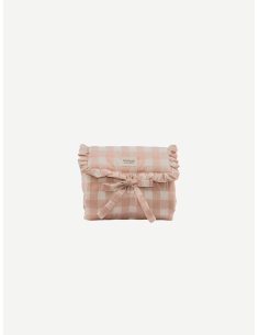 Cambiador de viaje Vichy rosa