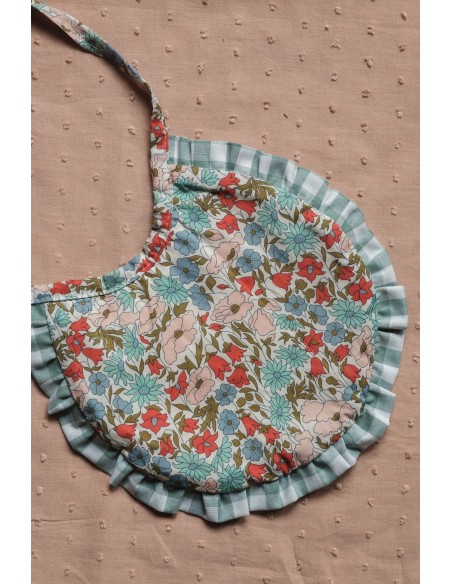 Babero newborn Lucia volante menta