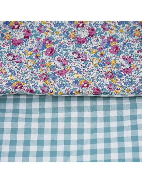 Saco vichy menta + Matilda