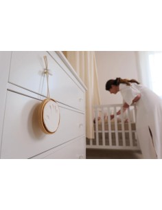 Medallon huella de recuerdo de madera 2