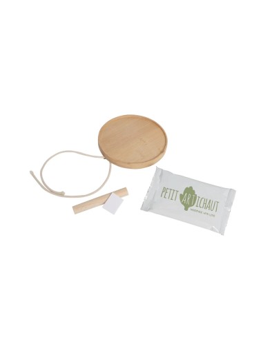 Medallon huella de recuerdo de madera