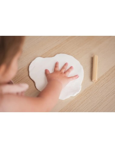 Medallon huella de recuerdo de madera