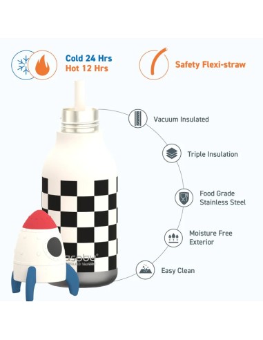 Botella térmica cohete