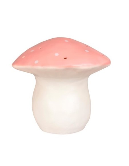 Lampara quitamiedos seta mediana rosa vintage