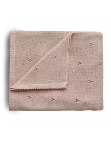 Manta de algodón blush