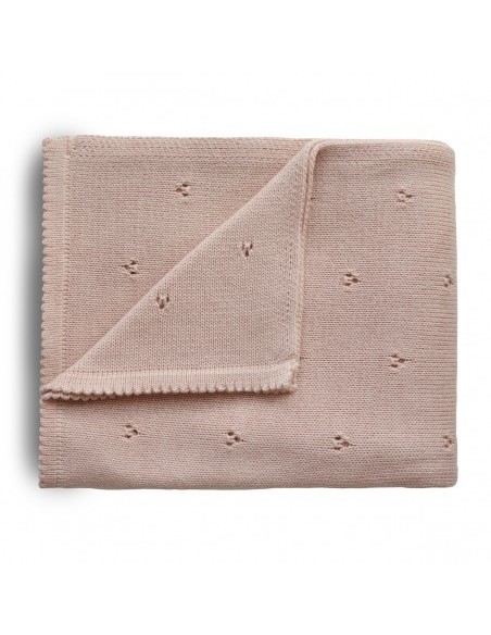 Manta de algodón blush