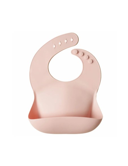 Babero silicona solid blush