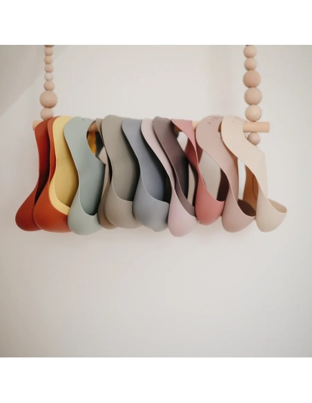 Babero silicona solid blush