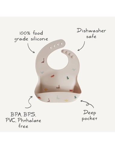 Babero silicona solid shifiting sand