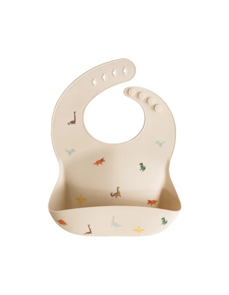 Babero silicona print dinosaurs