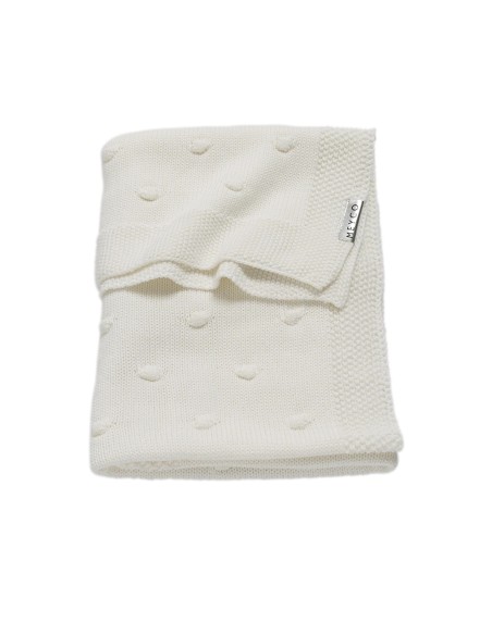 Manta minicuna algodon 75x100 cm offwhite