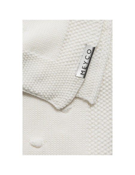 Manta minicuna algodon 75x100 cm offwhite