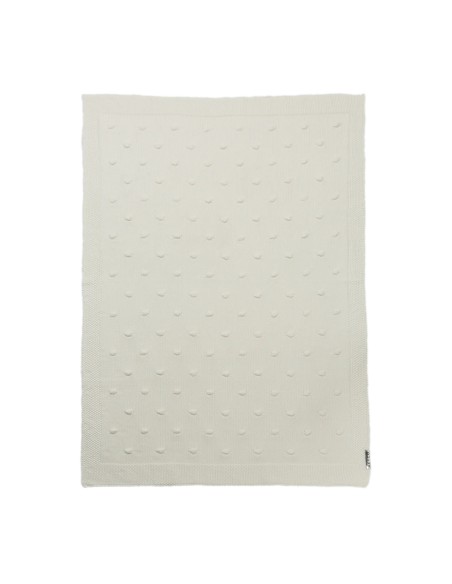 Manta minicuna algodon 75x100 cm offwhite