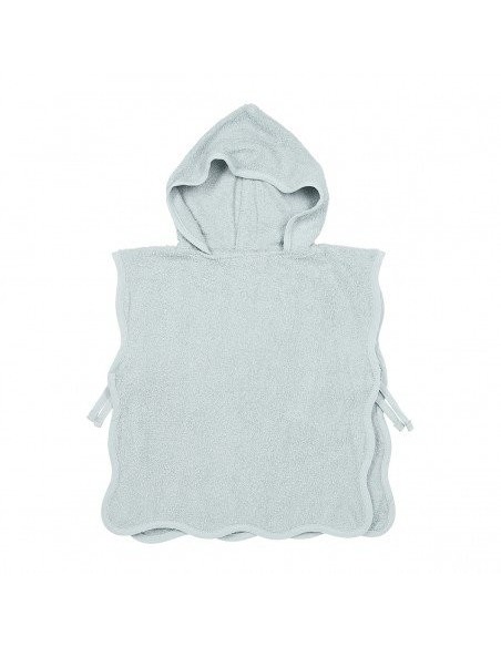 Poncho de baño terry wavy grey blue