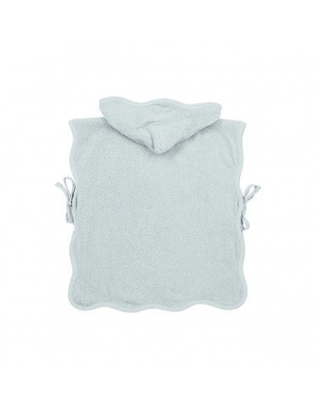Poncho de baño terry wavy grey blue