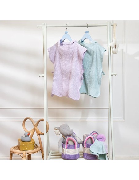 Poncho de baño terry wavy soft lavender