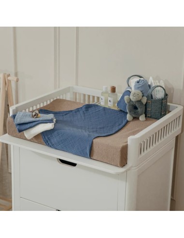 Muselina mediana pack de 3 natural/azul jeans/índigo