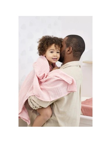 Muselina mediana pack de 2 rosa suave/rosa