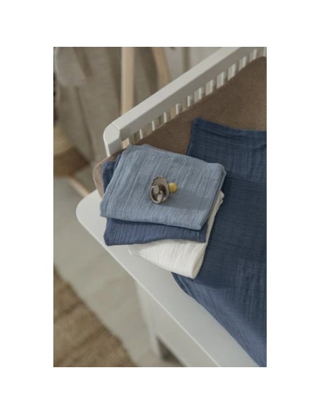 Muselina mediana pack de 2 azul jeans/índigo