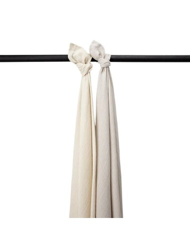 Muselina mediana pack de 2 soft sand/greige