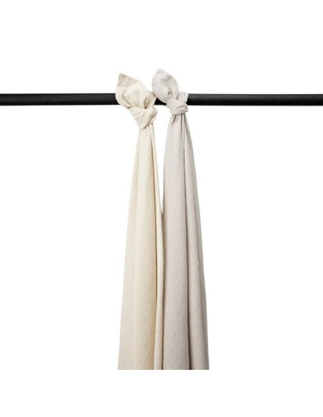 Muselina mediana pack de 2 soft sand/greige