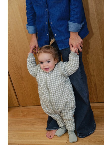 Pijama manta con mangas y calcetines antideslizantes mint tea - TOG 2.5