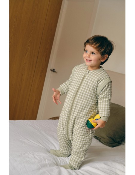 Pijama manta con mangas y calcetines antideslizantes mint tea - TOG 2.5