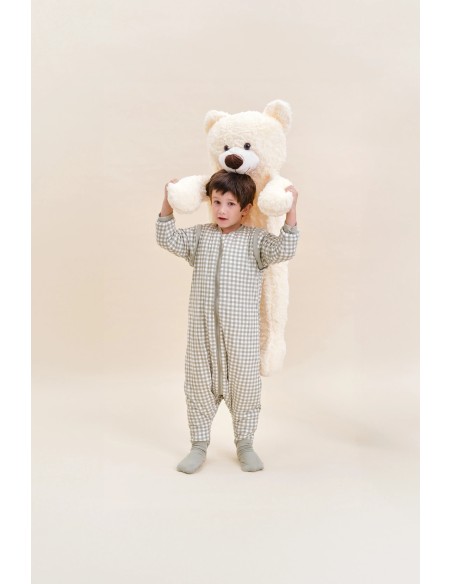 Pijama manta con mangas y calcetines antideslizantes mint tea - TOG 2.5