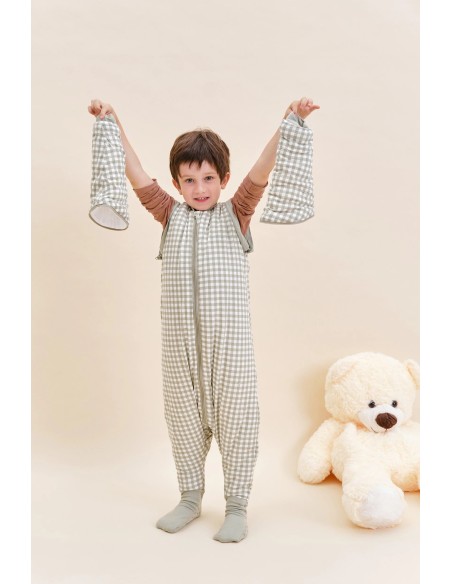 Pijama manta con mangas y calcetines antideslizantes mint tea - TOG 2.5