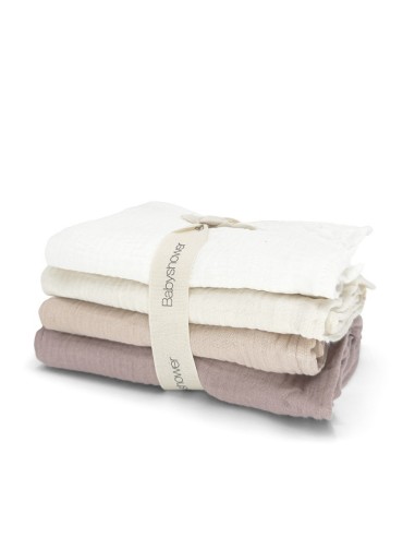 Pack 4 muselinas little colors nude