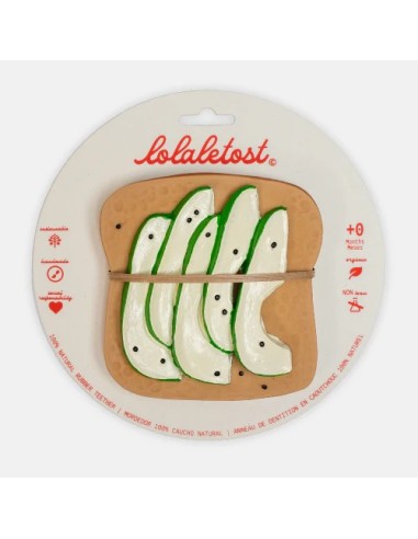 Mordedor bebé tostada aguacate