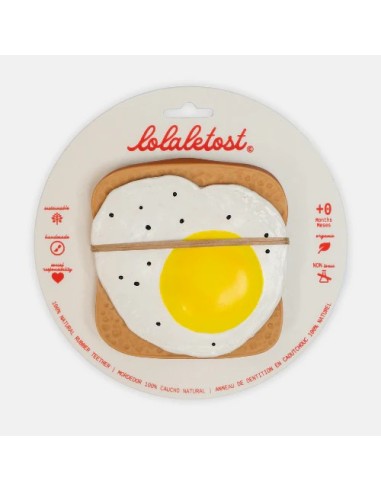 Mordedor bebé tostada huevo