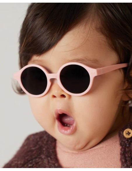 Gafas de sol para bebés d pastel pink grey lenses 0-3 años