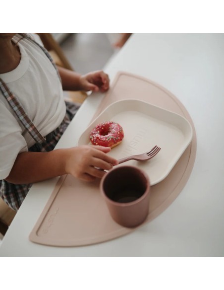 Pack dos platos cuadrados solid ivory