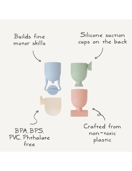 Pack 4 piezas pour&play baño solid multi