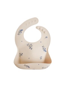 Babero silicona print lilac flowers