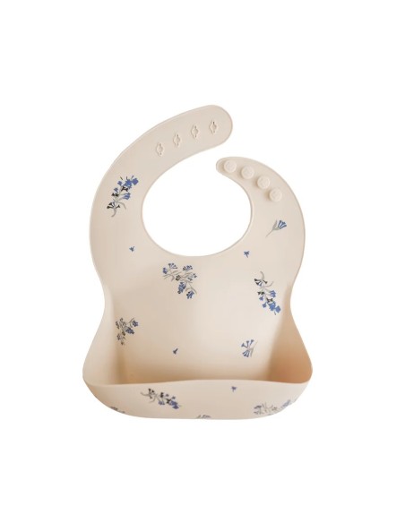 Babero silicona print lilac flowers