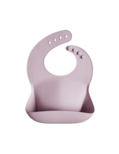 Babero silicona solid pale mauve