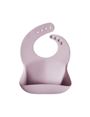 Babero silicona solid pale mauve