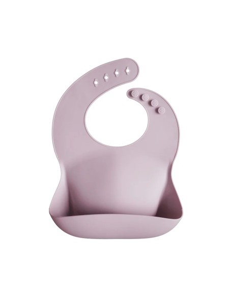 Babero silicona solid pale mauve