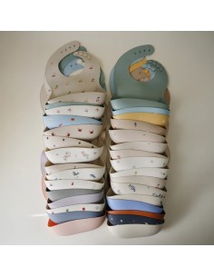 Babero silicona solid pale mauve 2