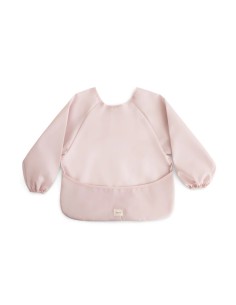 Babero con mangas solid blush