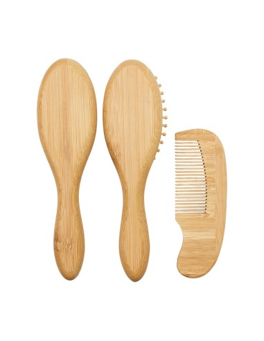 Set cepillo-peine bambu natural