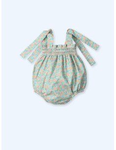 Pelele liberty tirantes smock papaya