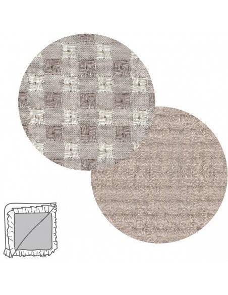 Manta reversible 65x65x1 cm vicky beige