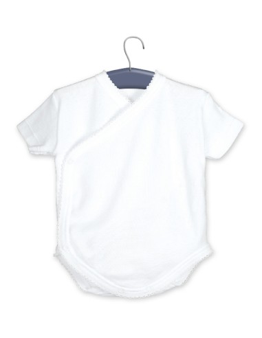 Body manga corta cruzado crudo