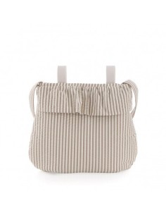 Bolso maternal boho derby beige 3.5x41x38.5 cm