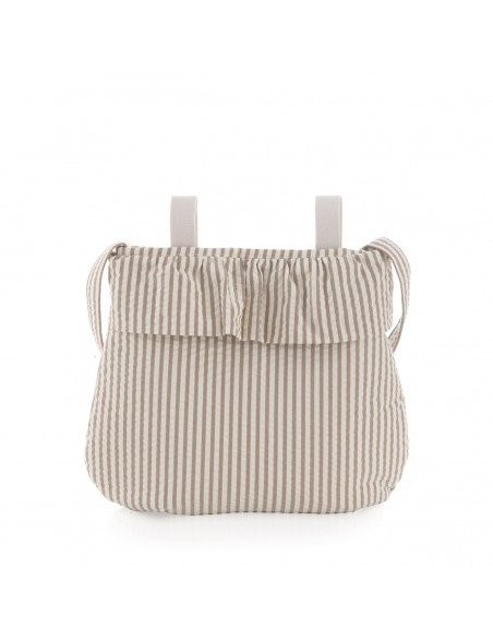 Bolso maternal boho derby beige 3.5x41x38.5 cm
