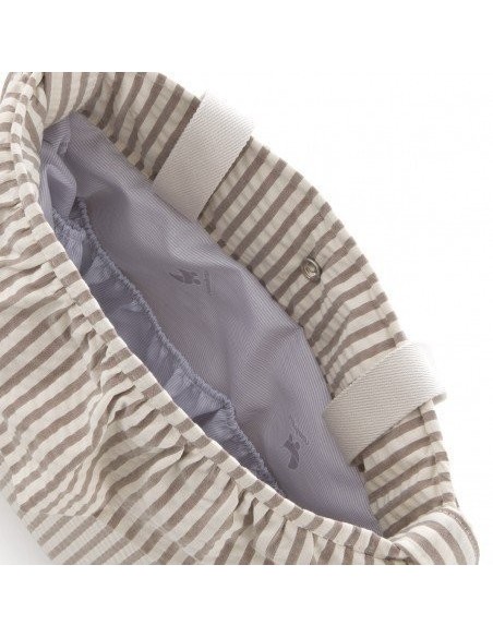 Bolso maternal boho derby beige 3.5x41x38.5 cm